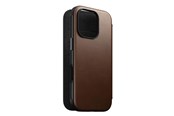 Mobil - Deksel og etui - Nomad Modern Leather Folio brown - iPhone 16 Pro - NM01679585