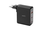 Mobil - Adaptere og ladere - Aukey PA-B7O 1xUSB-A 2xUSB-C 140W GaN power charger (black) - PA-B7O Black