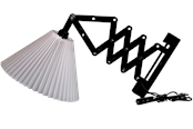 Lamper - Alpe Design Danish designed black wood accordion wall lamp - 3132419