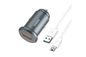 Mobil - Adaptere og ladere - Foneng Car charger C15 USB 4A + cable USB to Micro USB (grey) - C15 Micro