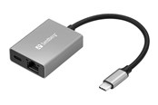 Nettverksadapter - Sandberg USB-C Gigabit Network Adapter (with PD) - 136-60