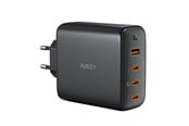 Mobil - Adaptere og ladere - Aukey PA-B7S 1xUSB-A 3xUSB-C 100W GaN Power Charger (black) - PA-B7S Black