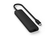 Dokkingstasjon - Satechi 7-in-1 USB-C Slim Multiport Adapter with Ethernet - Black - ST-P7SK