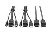 KVM-kabel - Tripp Lite Dual DisplayPort KVM Cable Kit 4K USB 3.5 mm Audio 3xM/3xM 6ft - video / USB / audio cable - 1.83 m - P783-006-DP