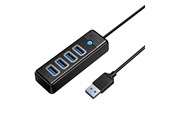 USB-hub - ORICO Hub USB to 4x USB 3.0 5 Gbps 0.15m (Black) USB-hub - USB 3.0 - 4 porter - Svart - PW4U-U3-015-BK-EP-IP