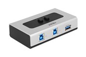 USB-hub - DeLOCK Switch USB 3.0 2 port Manual Bidirectional USB-hub - 2 porter - Svart - 87667