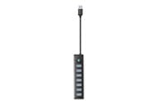 USB-hub - ORICO PW7U USB to 7x USB 3.0 Hub Adapter (black) USB-hub - USB 3.0 - 7 porter - Svart - PW7U-U3-10-BK-EP-IP