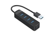 USB-hub - ORICO TWU3 USB to 4x USB 3.0 Hub Adapter (black) USB-hub - USB 3.0 - 4 porter - Svart - TWU3-4A-BK-EP-IP