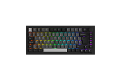 Tastatur - Akkogear 5075B Plus-S Black & Silver V3 Cream Yellow Pro - Gamingtastatur - Uten numpad - Nordisk - Svart - 6925758629188