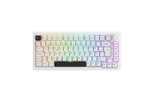 Tastatur - Akkogear 5075B Plus-S Black on White V3 Cream Yellow Pro - Gamingtastatur - Uten numpad - Nordisk - Svart - 6925758629201