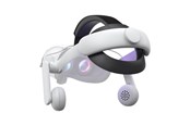 VR-tilbehør - KiwiDesign QA01 headband with headphones for Meta Quest 2 (white) - QA01/White/HJT-416