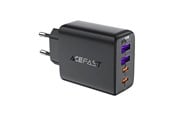 Mobil - Adaptere og ladere - Acefast Wall charger  A61 GaN 2xUSB-A 2xUSB-C PD45W EU (black) - A61 black