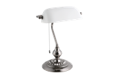 Lamper - EGLO BANKER desk lamp white/smoky nickel - 901019