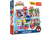 Puslespill - Trefl Puzzle - Spidey and his Amazing Friends - Spideys Team (4in1) Gulv - TFL34611