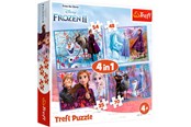 Puslespill - Trefl Puzzle - Frozen - Journey into the unknown (4in1) Gulv - 34323T