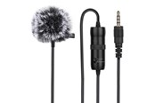 Mikrofon - Puluz Microphone with a clip 3.5mm Jack 6m - PU427