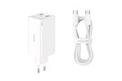 Mobil - Adaptere og ladere - Baseus GaN6 Pro Fast Charger 100W 2A2C - Moon White (incl. cable 1m) - P10162705212-00