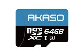 Minnekort - Akaso 64GB Micro-SD kort 100MB/s UHS-I C10 U3 - ACPC0002-BK-01