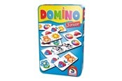 Brettspill & Puslespill - Schmidt Domino Junior Aluminium Box (EN) - 51240