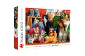 Puslespill - Trefl Puzzle - Feline meeting (1000 pieces) Gulv - TFL10555