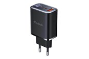 Mobil - Adaptere og ladere - Mcdodo CH-2180 network charger with display 2xUSB-C + USB-A 30W (black) - CH-2180