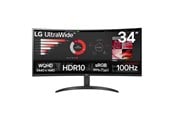 Skjerm - 34" LG UltraWide 34WR50QK-B - 3440x1440 (UWQHD) - 100Hz - VA - Curved - 34WR50QK-B