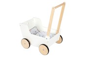 Dukker, Bamser & Utstyr - Small Foot - Wooden Push Doll Carriage Little Button - 12496