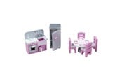 Dukker, Bamser & Utstyr - Tidlo Wooden Dollhouse Furniture Kitchen 9 pieces. - T0224