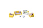 Dukker, Bamser & Utstyr - Tidlo Wooden Dollhouse Furniture Living Room 9 pieces. - T0225