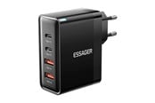 Mobil - Adaptere og ladere - Essager Wall charger ECT2CA-QYB01-Z 2xUSB-C 2xUSB-A 100W (black) - ECT2CA-QYB01-Z