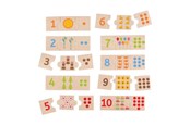 Puslespill - Bigjigs Wooden Jigsaw Puzzle Number Tiles 30 pcs. Tre - BJ261