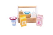 Treleker - Bigjigs Wooden Box with Dairy Products 7 pcs. - BJ456