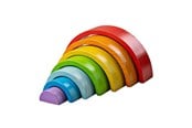 Babyleker - Bigjigs Small Wooden Rainbow Stacking Game 11 pieces. - BJ499