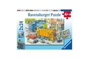 Puslespill - Ravensburger Jigsaw puzzle Garbage truck and Tow truck 2x24 pc Gulv - 050963