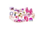 Treleker - Bigjigs Wooden Train Set City - Pink - BJT023