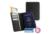 Mobil - Andre tilbehør - Satechi Vegan-Leather Passport Cover with Find My tracker - Black - ST-VPCK