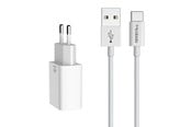 Mobil - Adaptere og ladere - Mcdodo USB Dual Charger CH-6721 (EU) Type-C 1m Travel set (white) - CH-6721