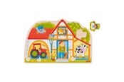 Puslespill - Goki Wooden Stud Puzzle My Farm 7 pcs. - 57349