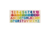 Puslespill - Goki Wooden Alphanumeric Puzzle 91 pieces. Tre - 58357