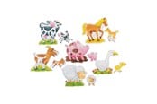 Puslespill - Goki Wooden Jigsaw Puzzle Farm Animals 25 pcs. - 57414