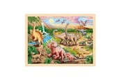 Puslespill - Goki Wooden Jigsaw Puzzle Dinosaur 96pcs. Tre - 57348