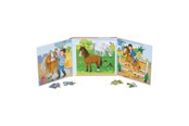 Puslespill - Goki Magnetic Jigsaw Puzzle Book Horse Stable 40 - 57383