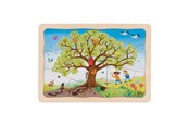 Puslespill - Goki Wooden Jigsaw Puzzle My Apple Tree 32 pcs. Tre - 57346