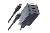 Mobil - Adaptere og ladere - Mcdodo GaN CH-1543 network charger 2x USB-C 1x USB 67W + USB-C to USB-C 2m cable (black) - CH-1543