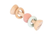 Babyleker - Trixie Wooden Silicone Rattle - Mrs. Cat - 36-239