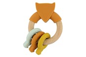 Babyleker - Trixie Wooden Silicone Activity Ring - Mr. Fox - 36-251