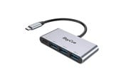 USB-hub - RayCue 4-in-1 hub USB-C to 3x USB-A 3.0 5Gbps + PD 3.0 100W (gray) USB-hub - USB 3.0 - 4 porter - Grå - WT-RC2401