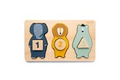 Babyleker - Trixie Wooden Counting Puzzle Animals 6 pcs. - 36-159