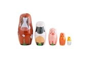 Babyleker - Tidlo Wooden Matryoshka Farm Animals Stackable 10 pcs. - T0532