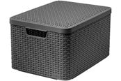 Verktøykasser & Lagringssystemer - Curver Large Style Box with Lid Dark - Grey - KE03619-308-00